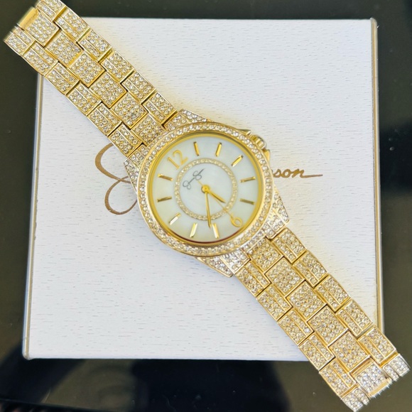 Jessica Simpson Gold and Silver Sparkle Bracelet Watch - Picture 1 of 3